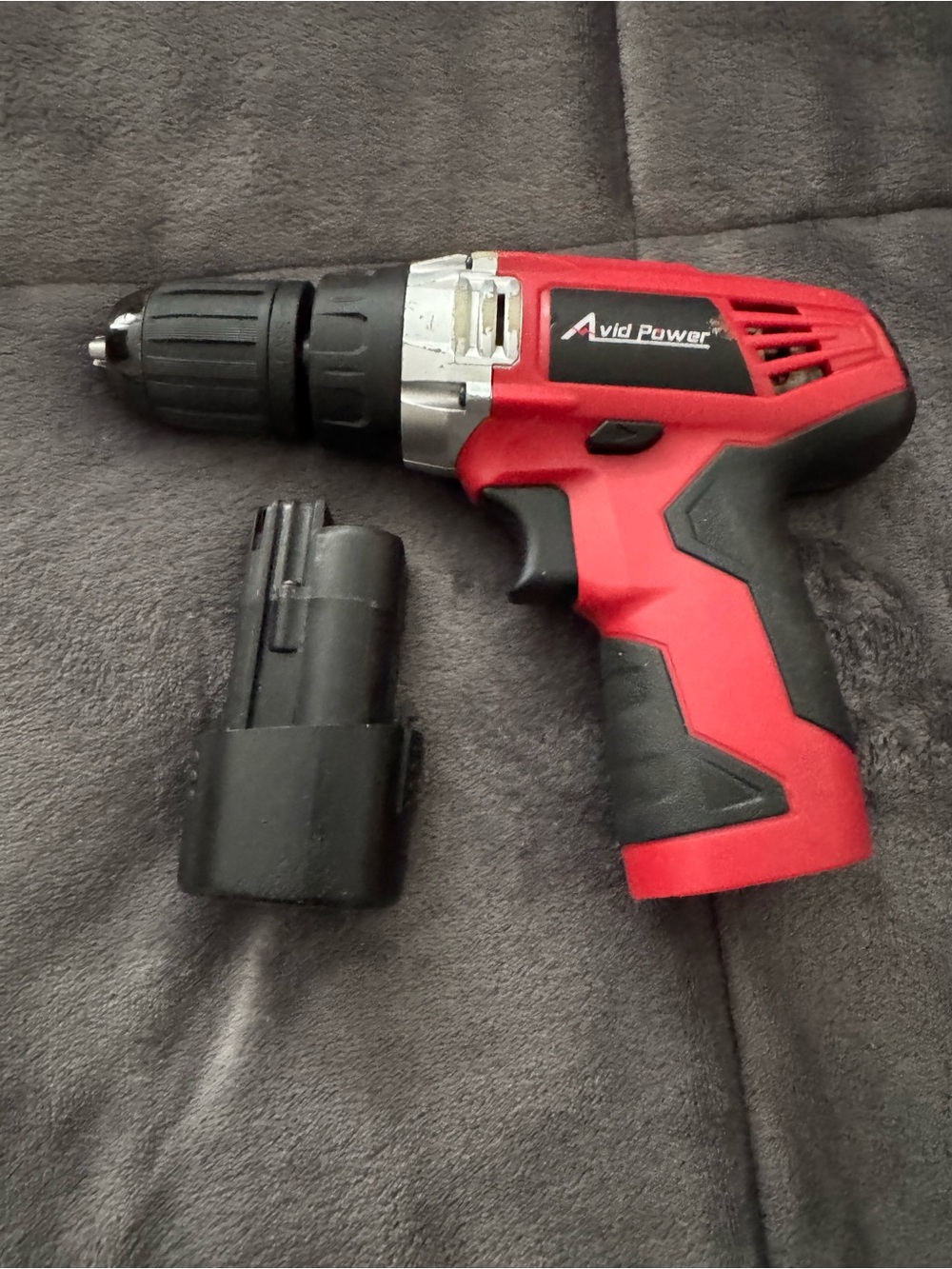 Red and Black Cordless Drill - Compact Home Drill